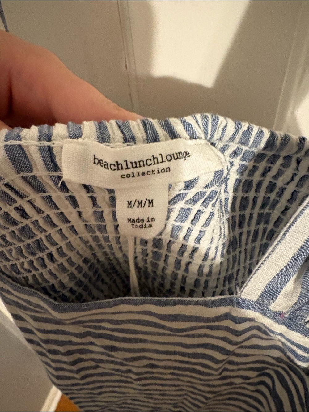 NWT beachlunchlounge Anthropologie Cassie Striped Midi Dress in Blue and White - Picture 7 of 10